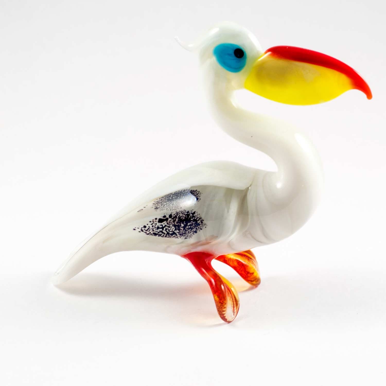 Glass Pelican Figurine / Pelican Collection / Glass Birds / Etsy