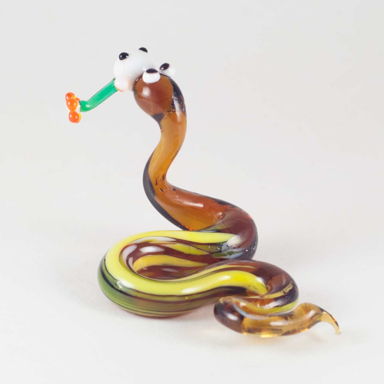 Glass Snake Figurine Blown Glass Snake Glass Snake Etsy