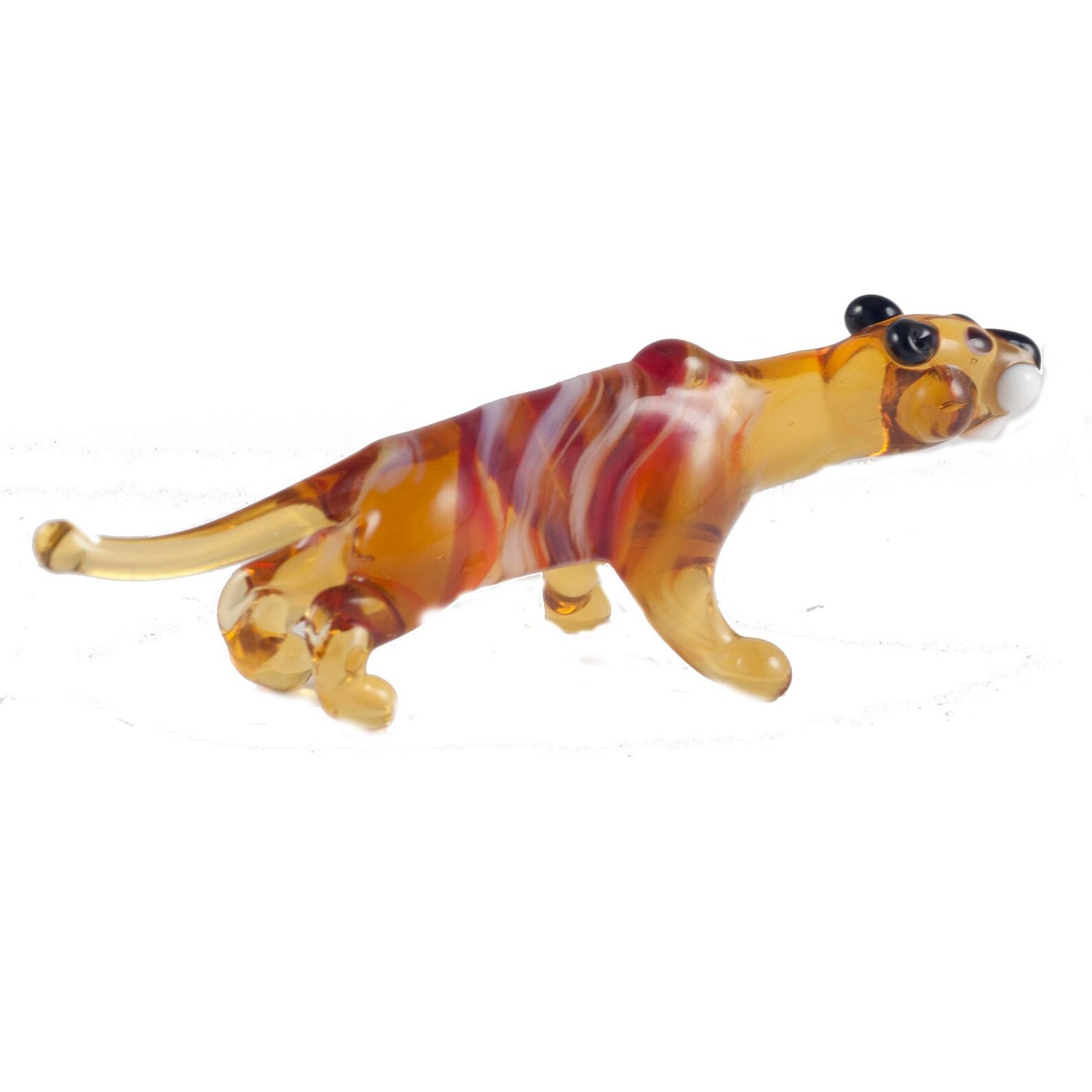 Glass Tiger Figurine / Blown Glass Tiger Figurine / Tiger Etsy