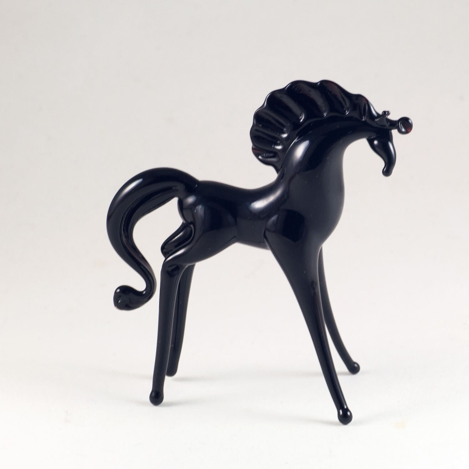 blown glass horse