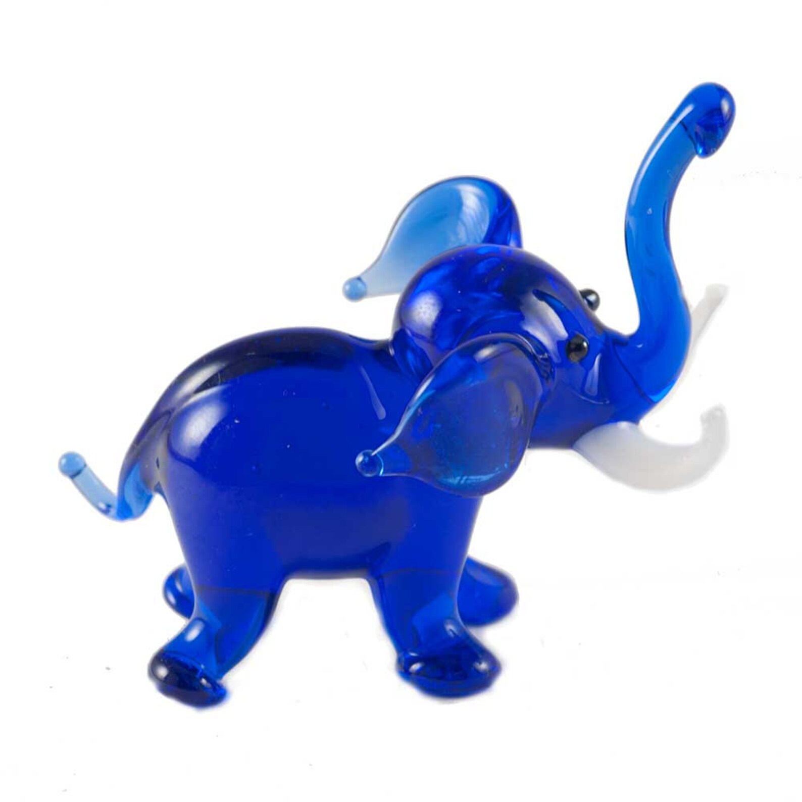 Glass Elephant Figurine / Blown Glass Elephant Figurine / Etsy