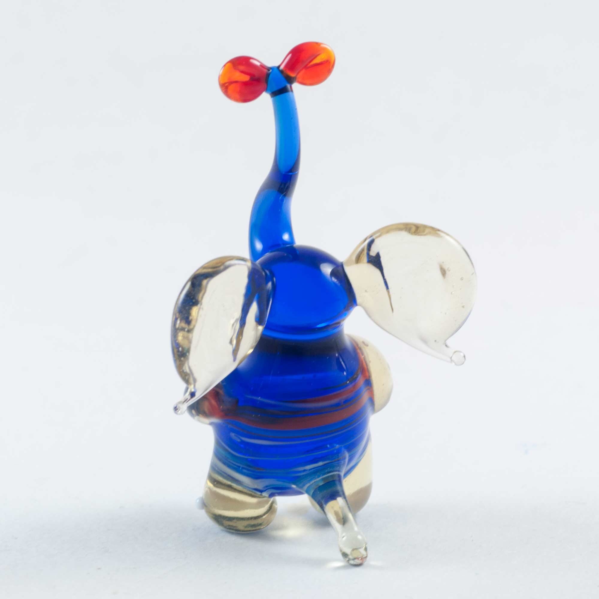 Glass Elephant Figurine Blown Glass Elephant Figure Glass Etsy