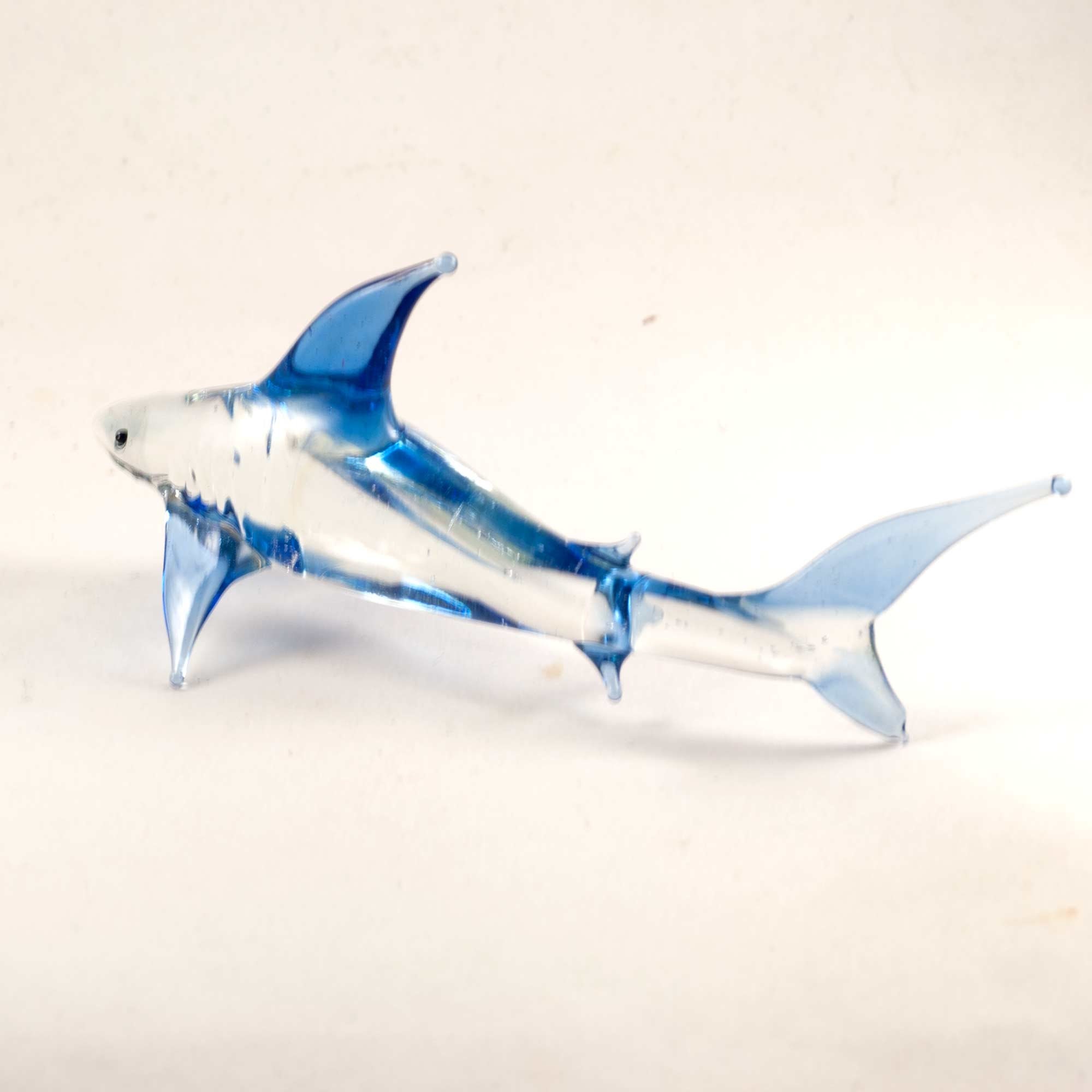 Glass Shark Figurine Blown Glass Shark Miniature Glass | Etsy