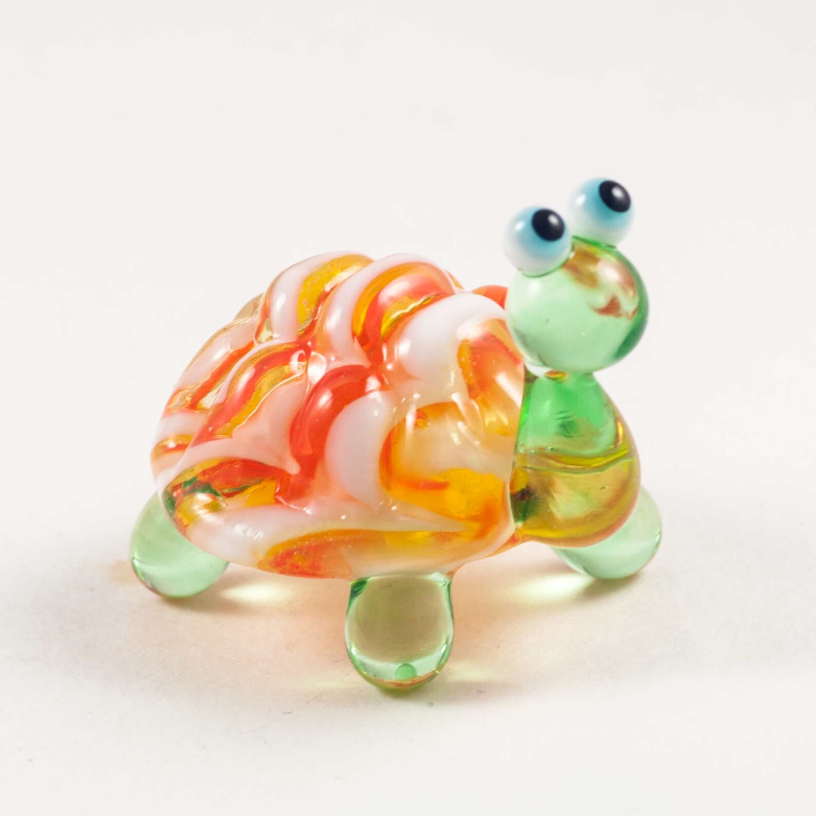 Set of 3 Glass Turtle Figurine Blown Glass Turtle Miniature Etsy