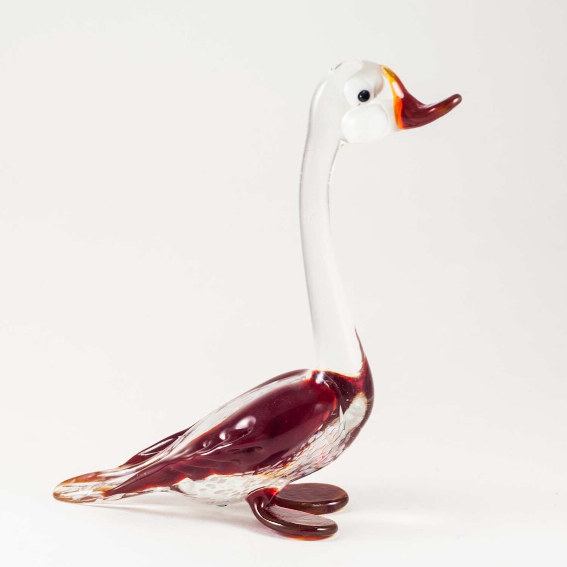 Glass Goose Figurine Goose Collection Glass Blown Bird Etsy