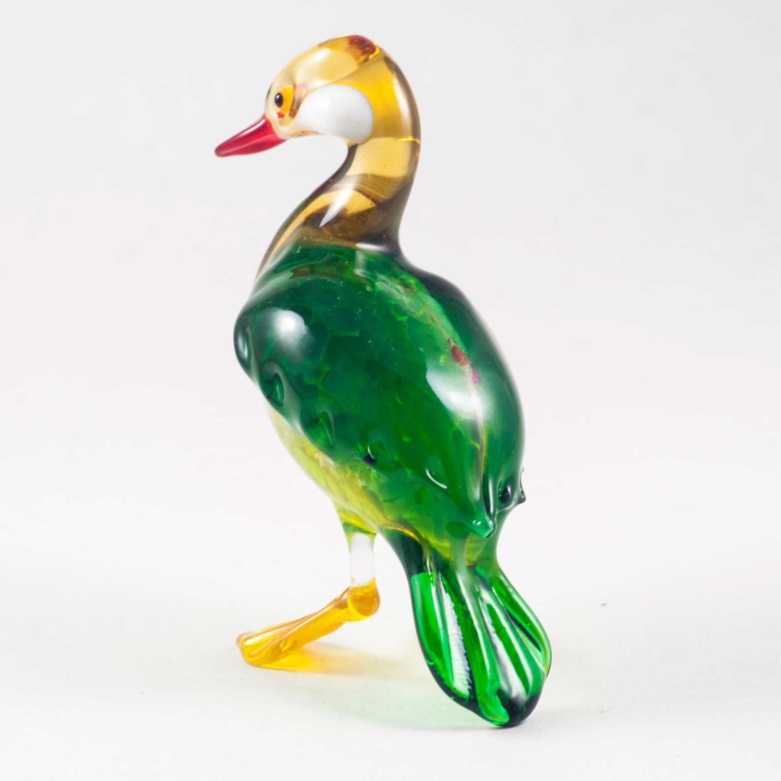 Glass Duck Figurine Duck Collection Glass Blown Bird Etsy