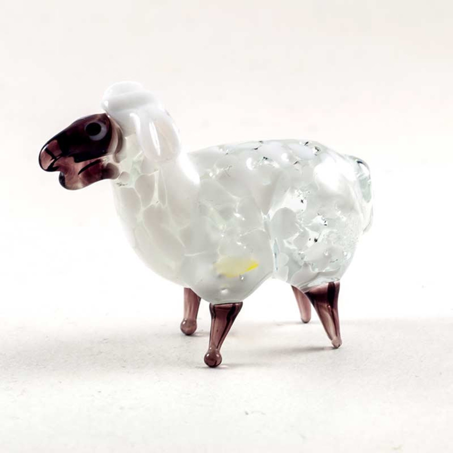 Glass sheep figurine Blown glass sheep Glass sheep Etsy