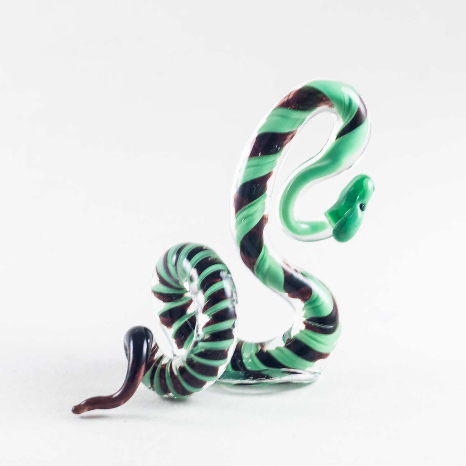 Glass Snake Figurine Blown Glass Snake Glass Snake Etsy