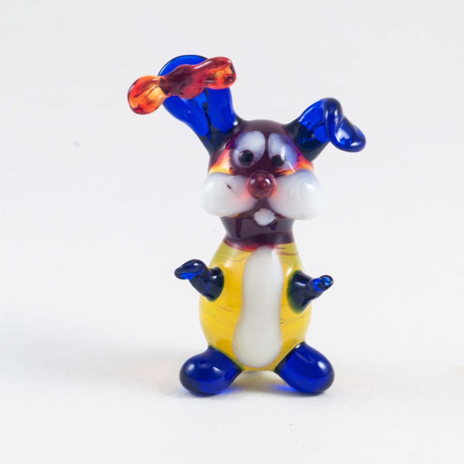 Glass Rabbit Figurine Blown Glass Rabbit Rabbit Miniature Etsy