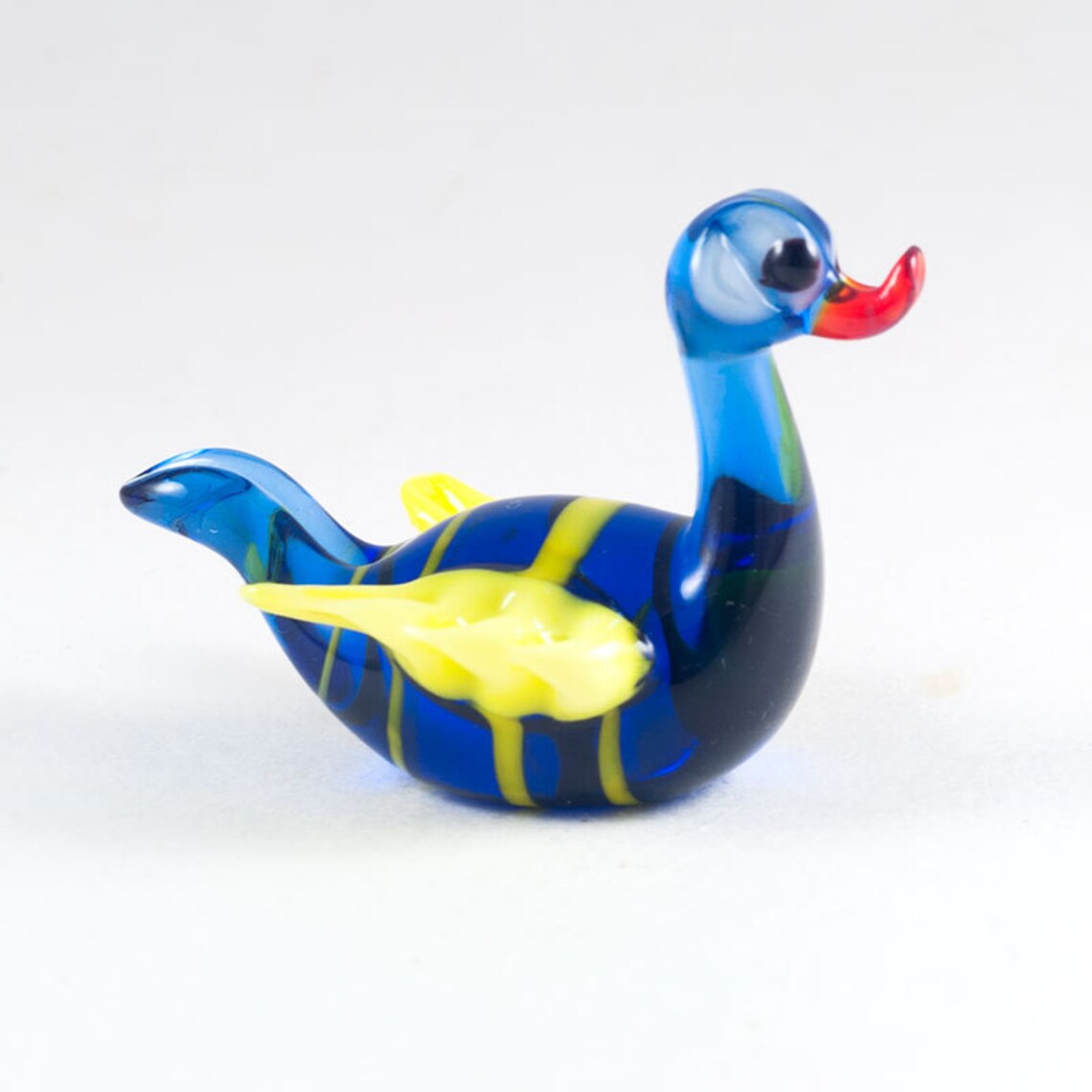 Glass Duck Figurine Duck Collection Glass Blown Bird Etsy