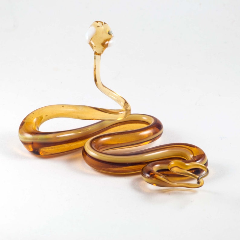 Glass Snake Figurine Blown Glass Snake Glass Snake Etsy