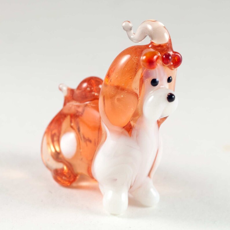 Glass Shih Tzu Dog Figurine Blown Glass Dog Art Glass Dog Etsy
