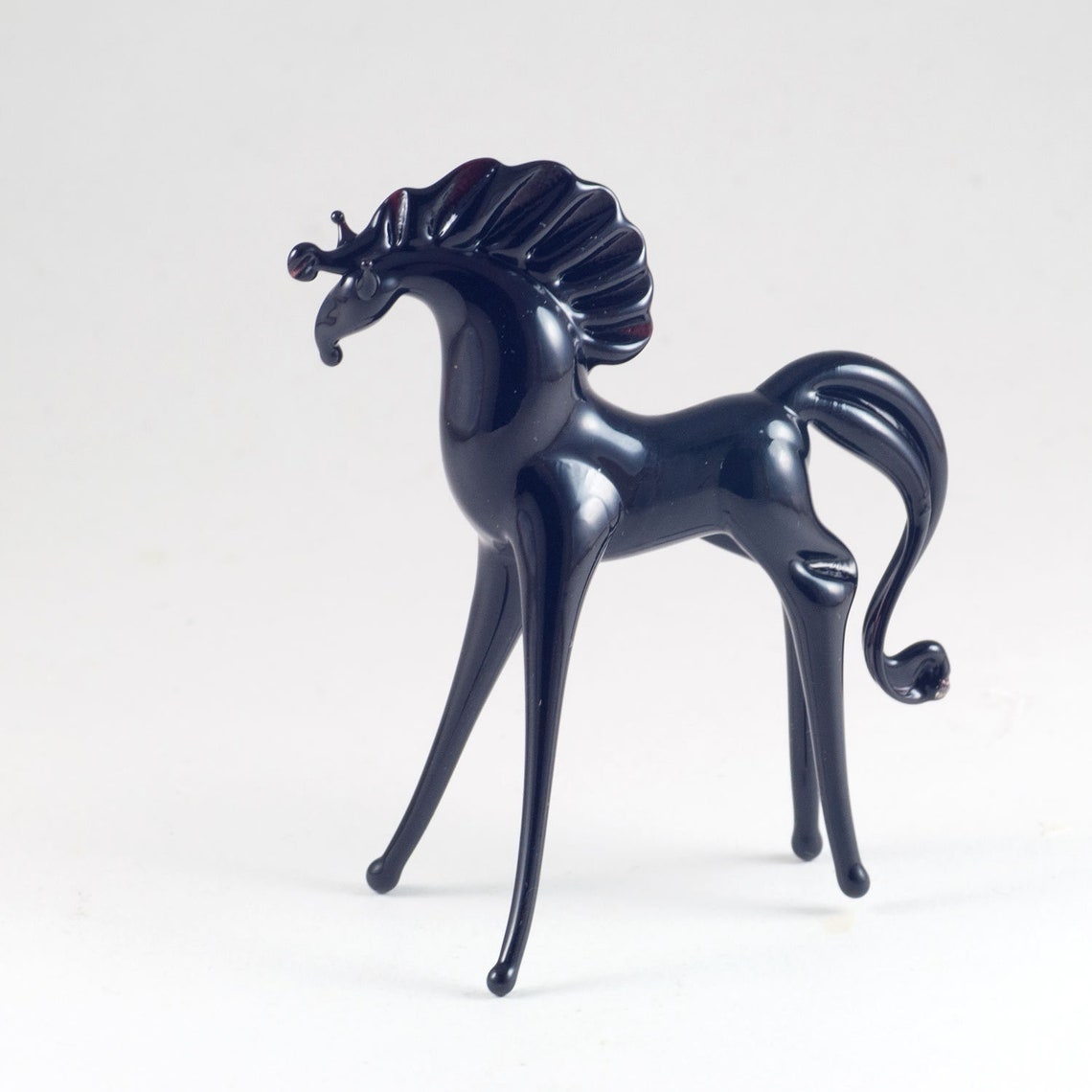 blown glass horse