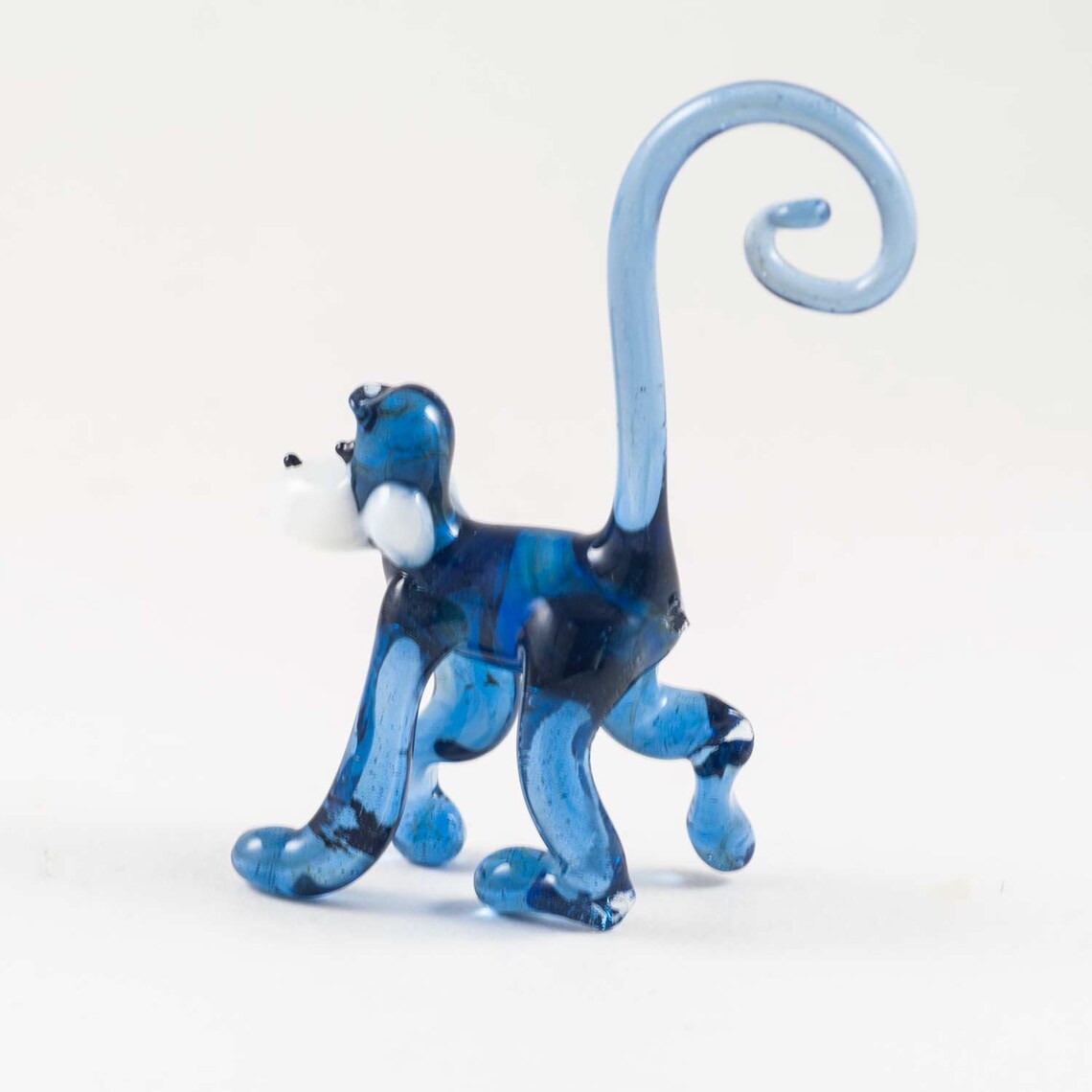 Monkey Collection Glass Monkey Animal Blown Glass Monkey Etsy
