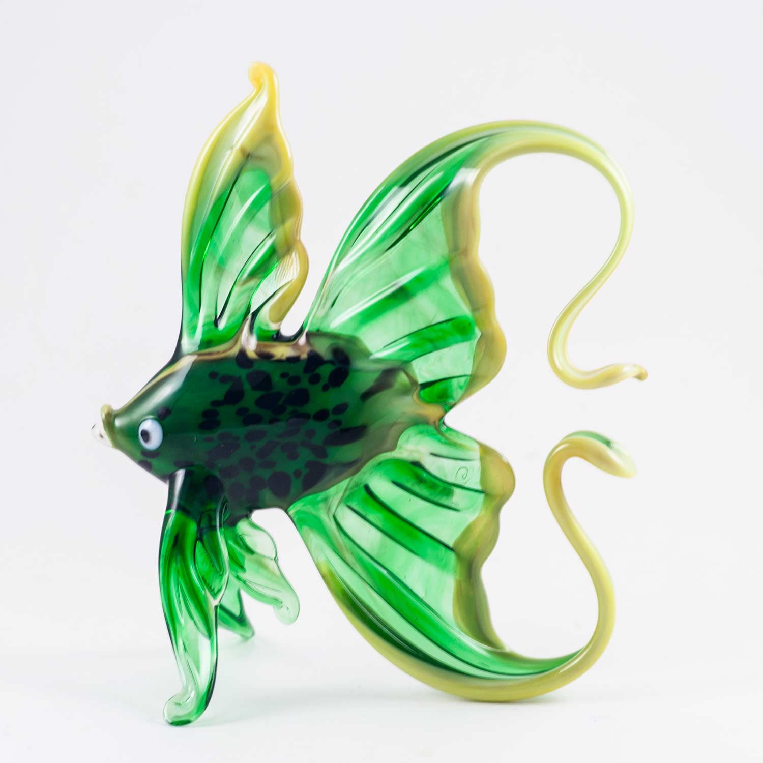 Glass Fish Figurine Blown Glass Fish Miniature Art Glass Etsy