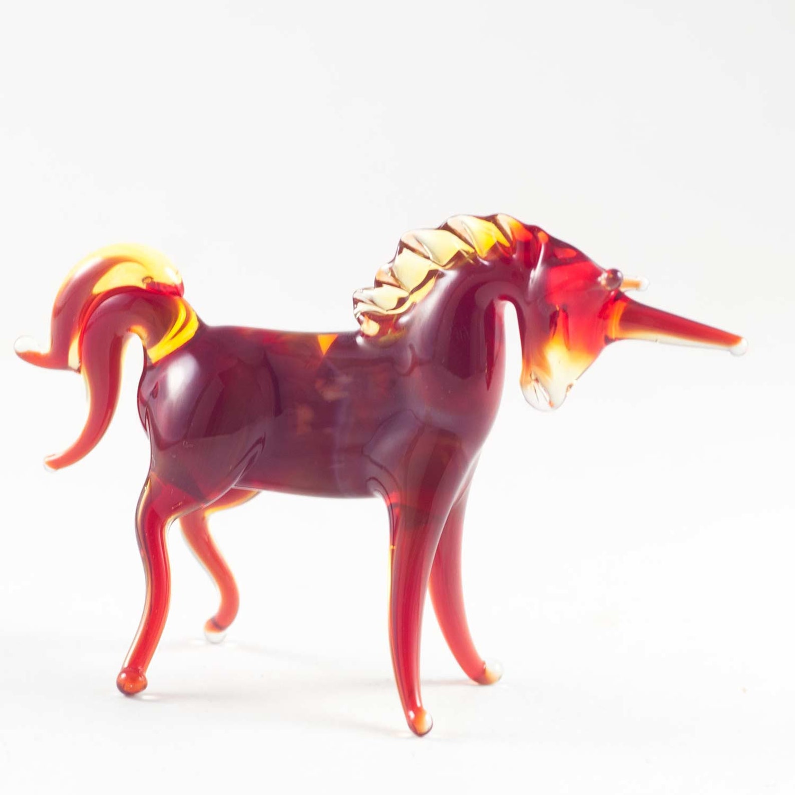 Glass Unicorn Figurine Blown Glass Unicorn Unicorn Etsy
