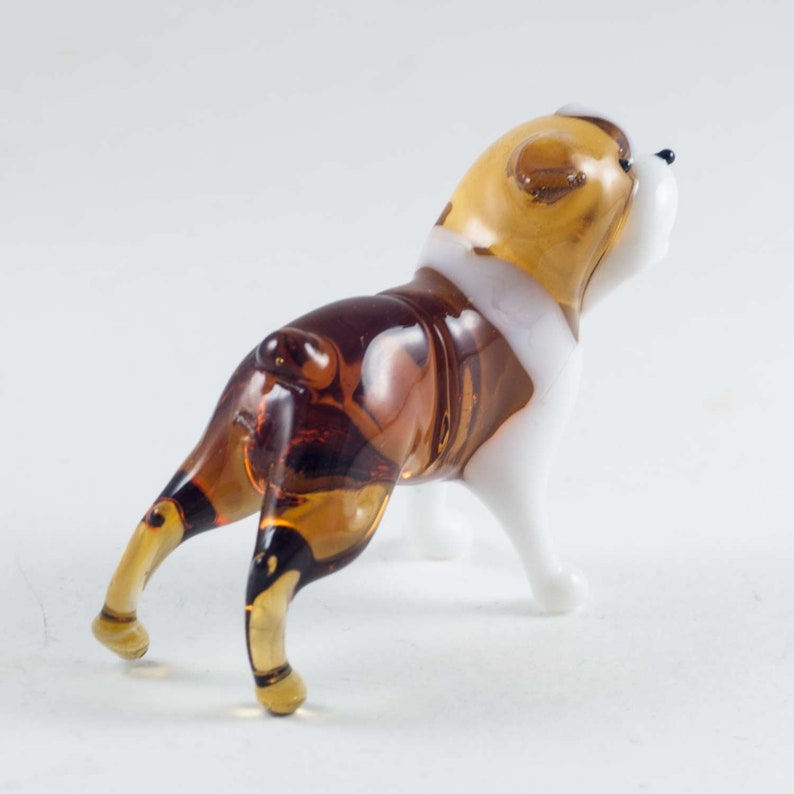 Glass English Bulldog Figurine Blown Glass Dog Art Glass Etsy