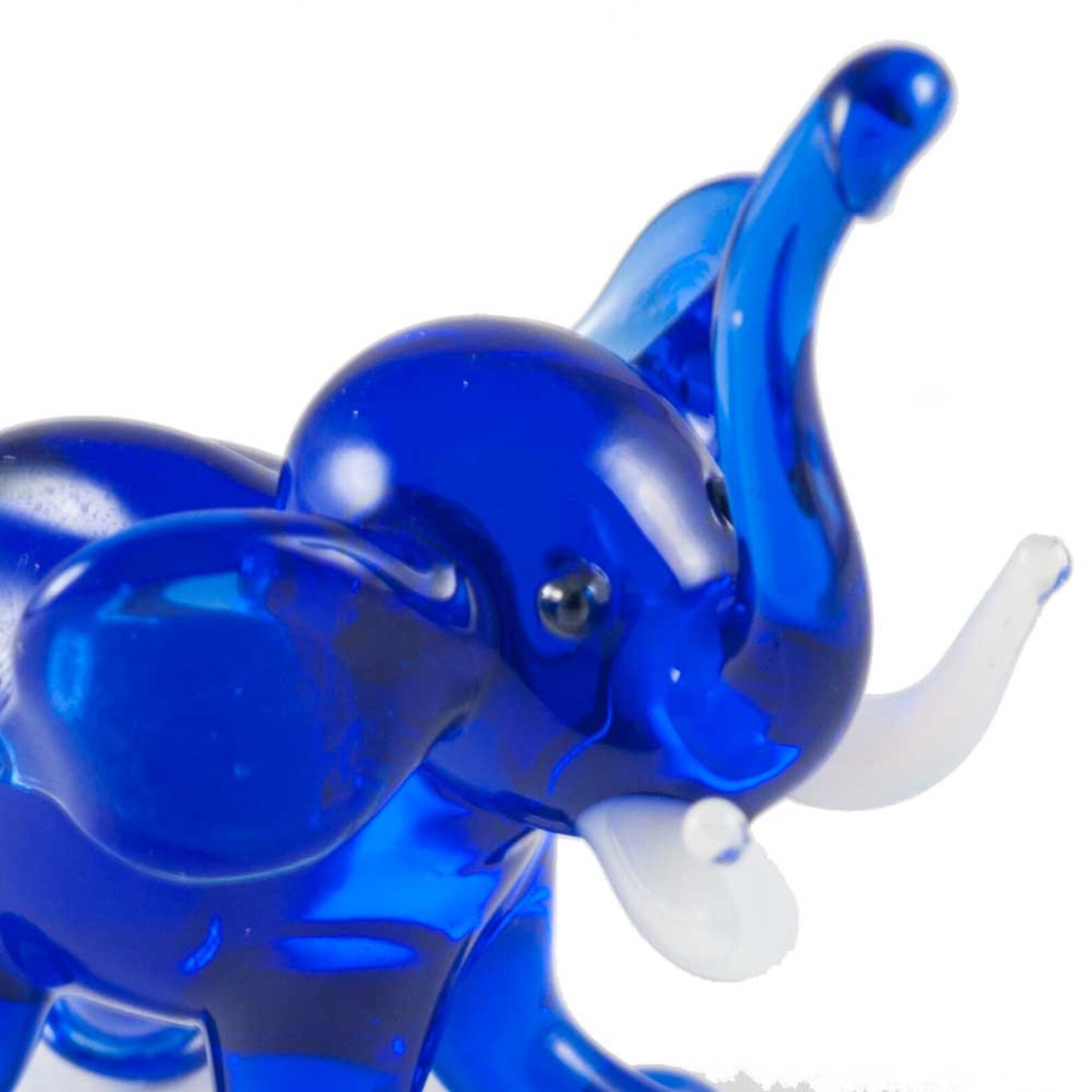 Glass Elephant Figurine / Blown Glass Elephant Figurine / Etsy