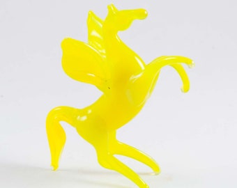 Glass Pegasus Figurine - Blown Glass Pegasus - Pegasus Miniature - Glass Pegasus Collection - Animal Glass Figurine - Art Glass Pegasus 258
