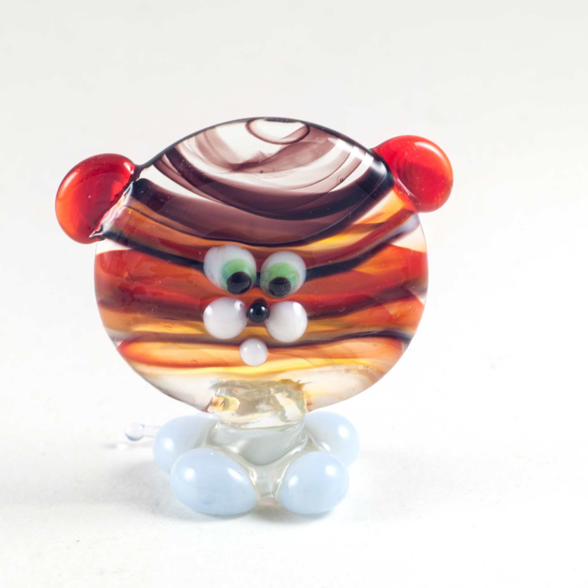 Glass Tiger Figurine / Blown Glass Tiger Figurine / Tiger Etsy