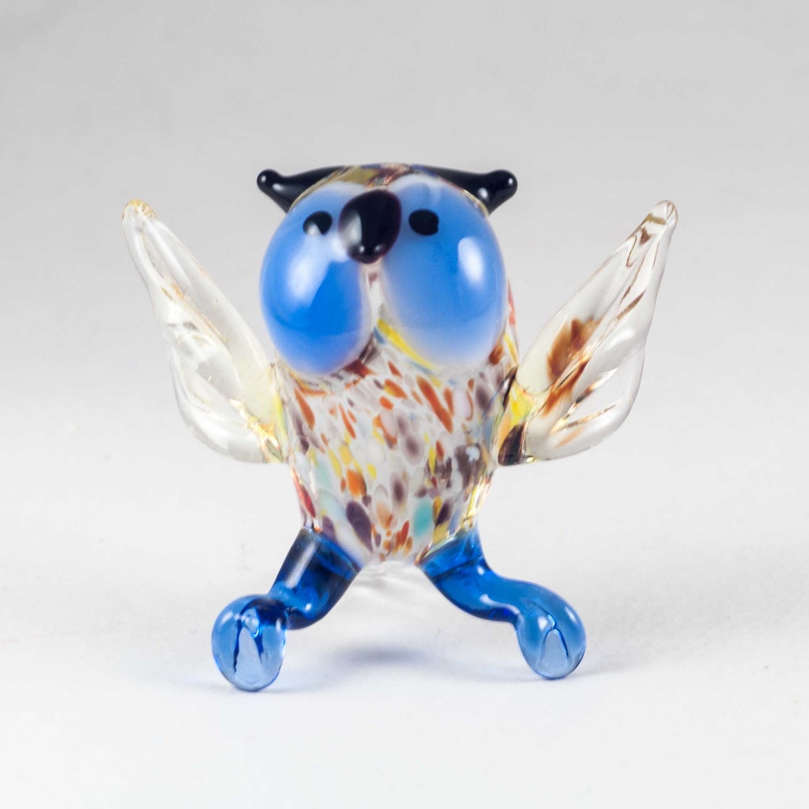 HandBlown Collectible Owl Glass Figurine Glass Owl Etsy