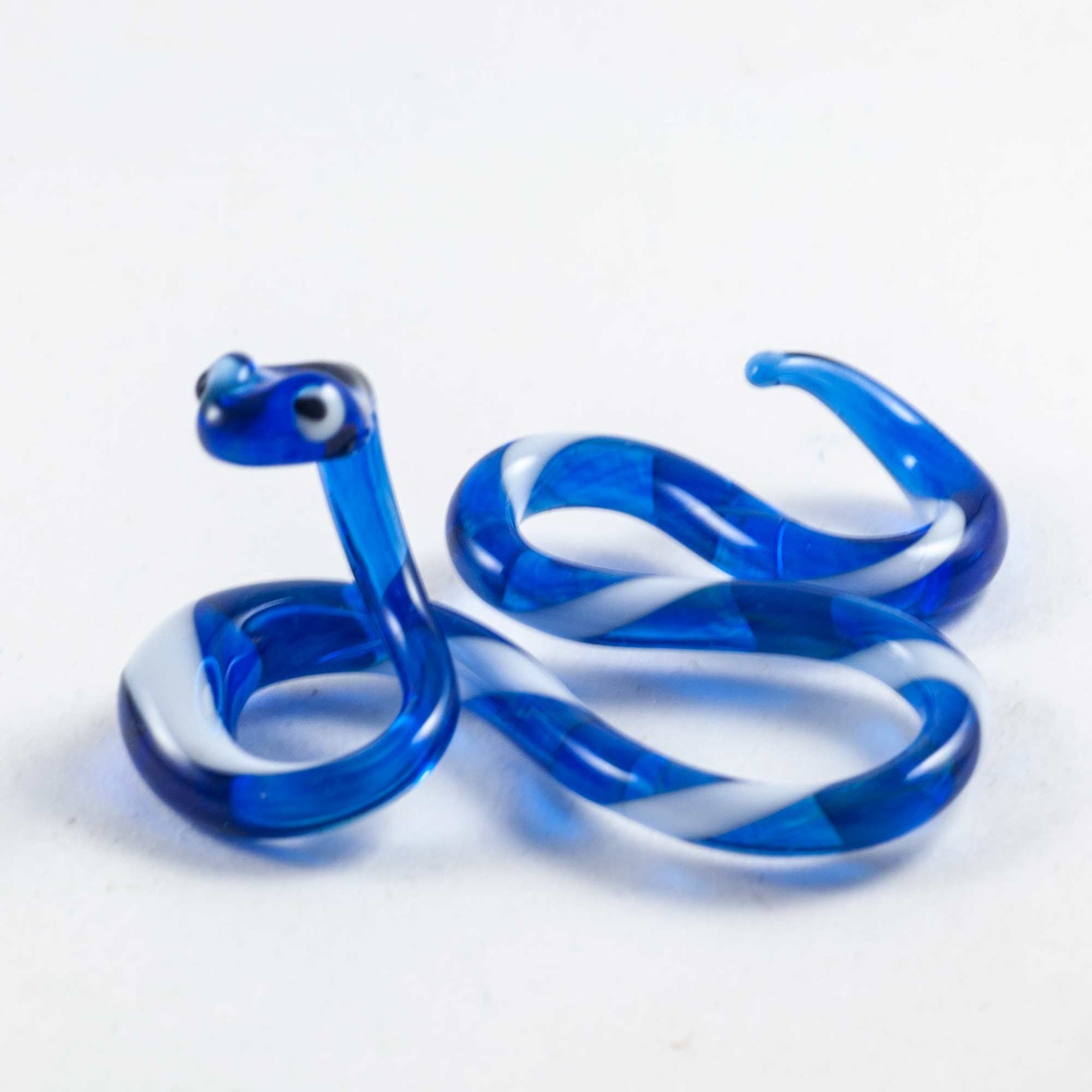 Glass Snake Figurine Blown Glass Snake Glass Snake Etsy