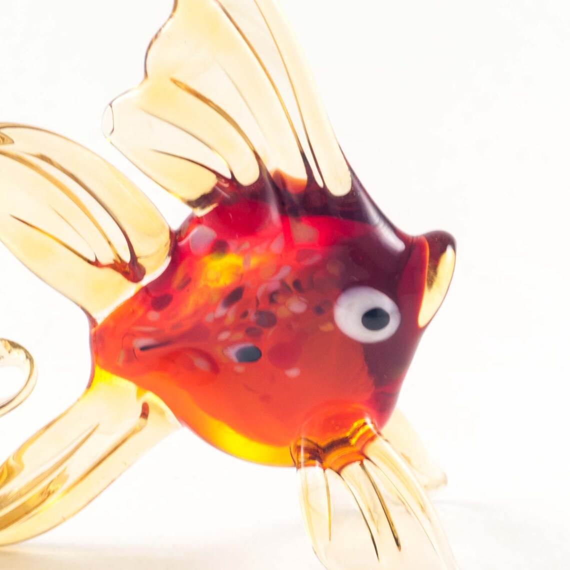 Glass Fish Figurine Blown Glass Fish Miniature Art Glass Etsy