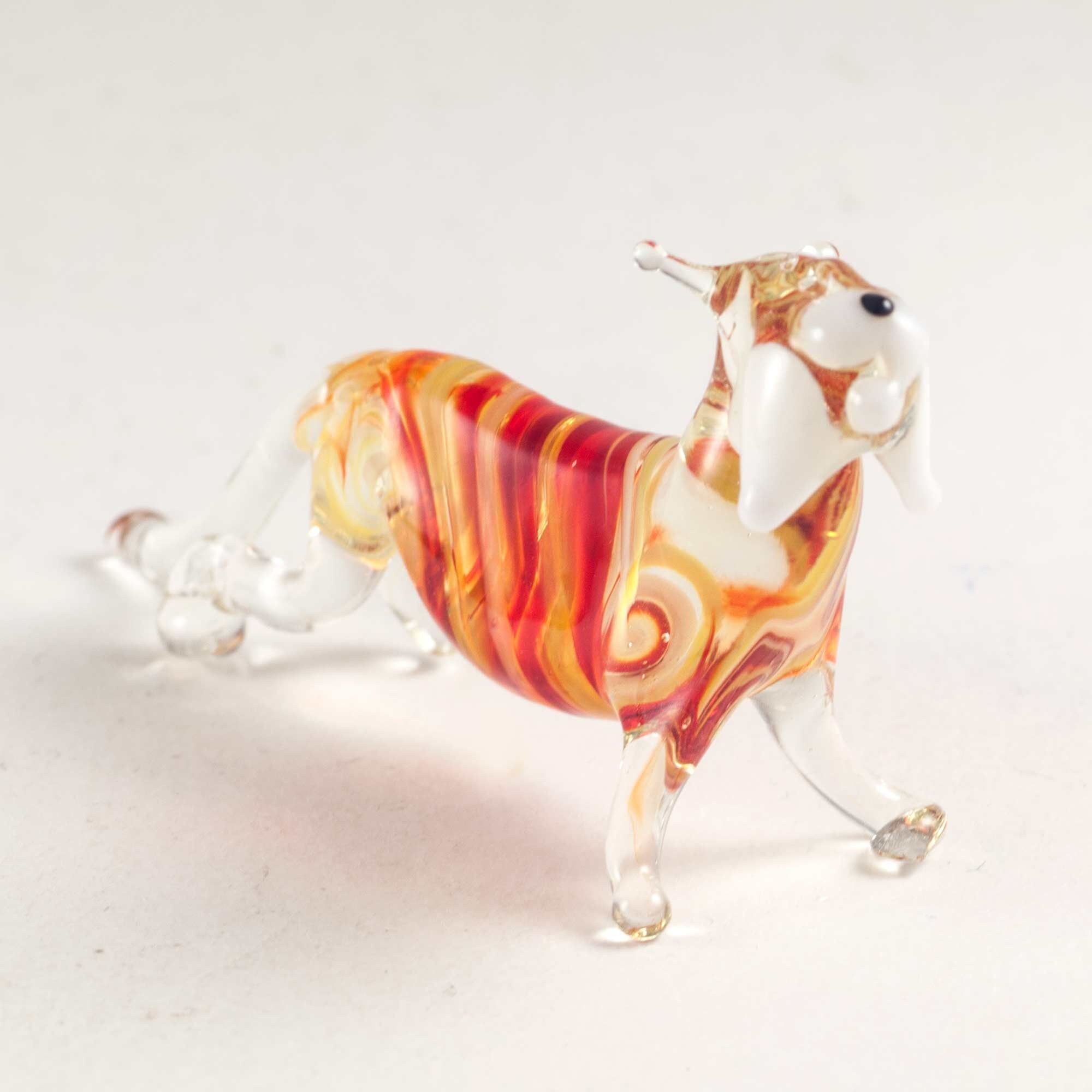 Glass Tiger Figurine / Blown Glass Tiger Figurine / Tiger Etsy