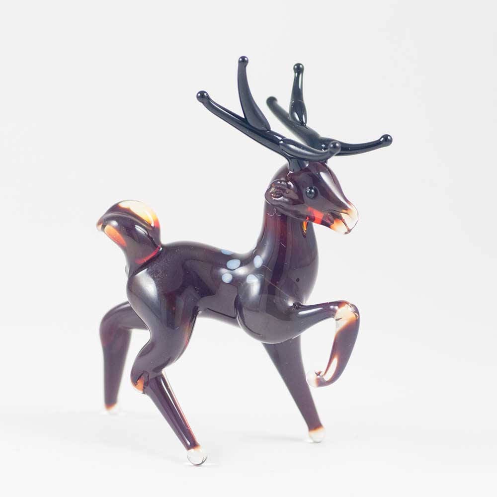 hand blown glass deer