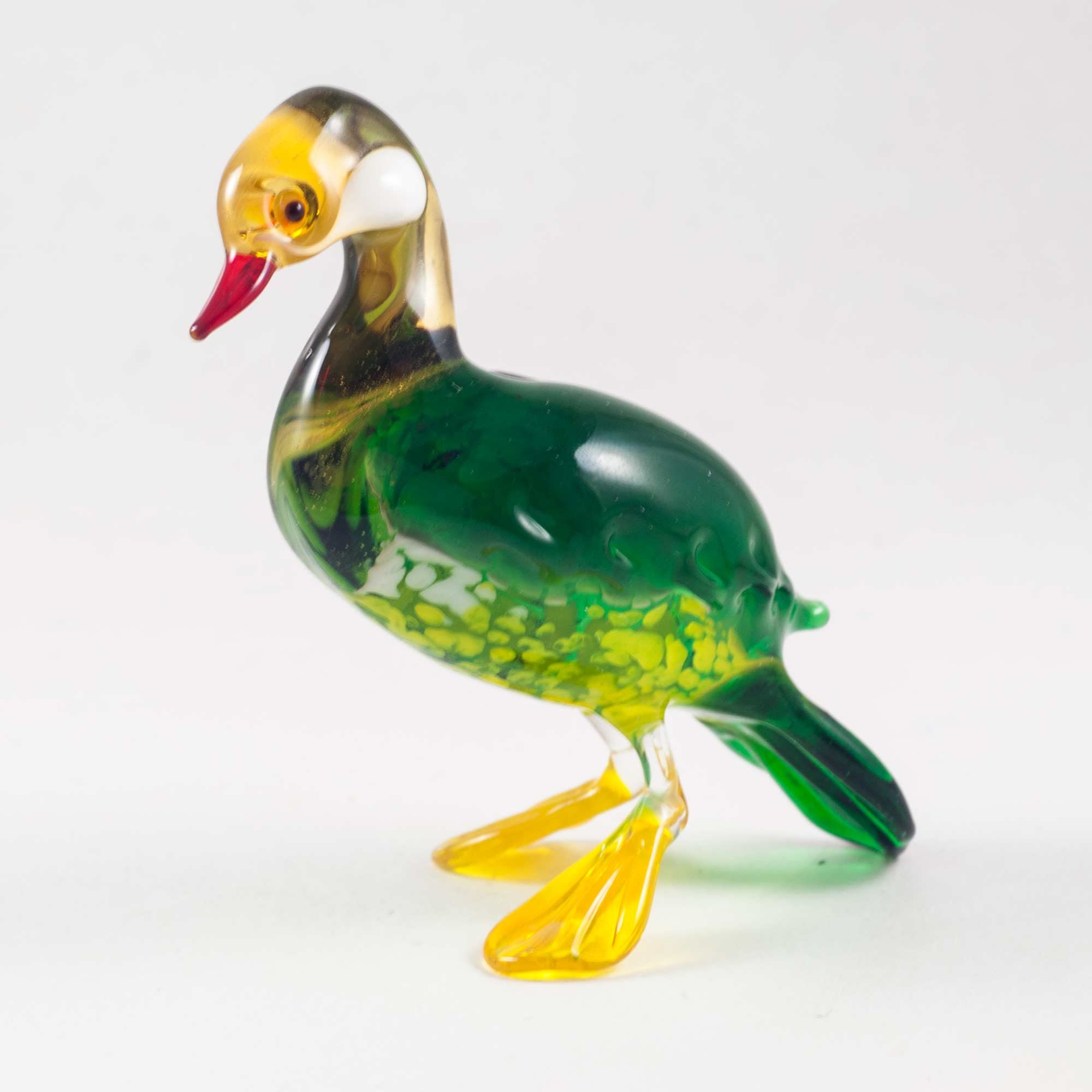 Glass Duck Figurine Duck Collection Glass Blown Bird Etsy