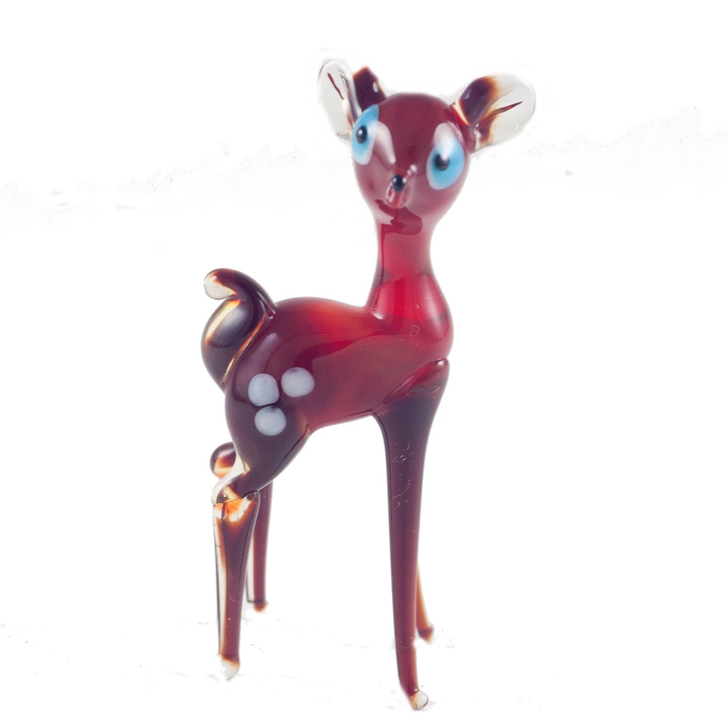 hand blown glass deer