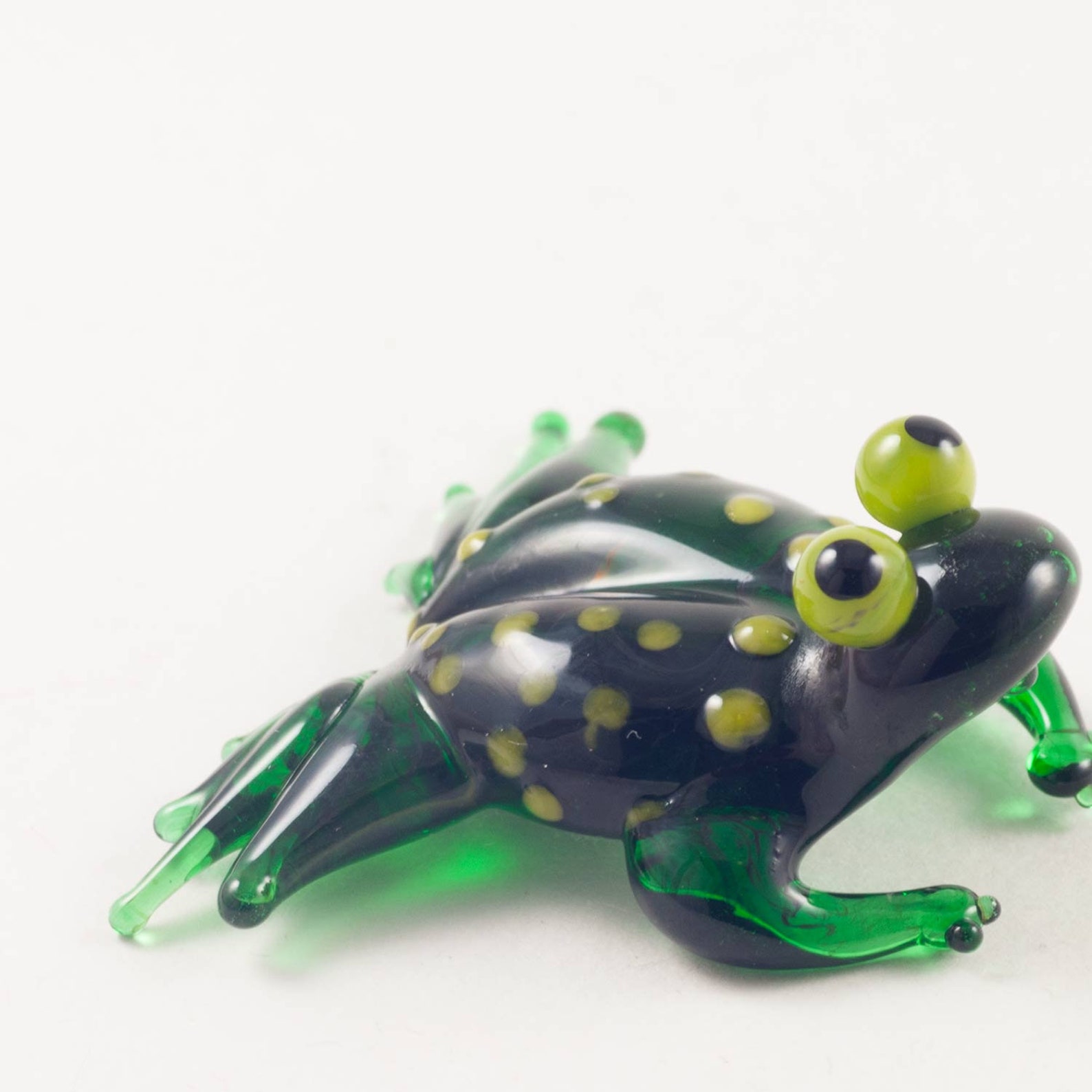 Glass Frog Figurine Blown Glass Frog Glass Frog Miniature Etsy