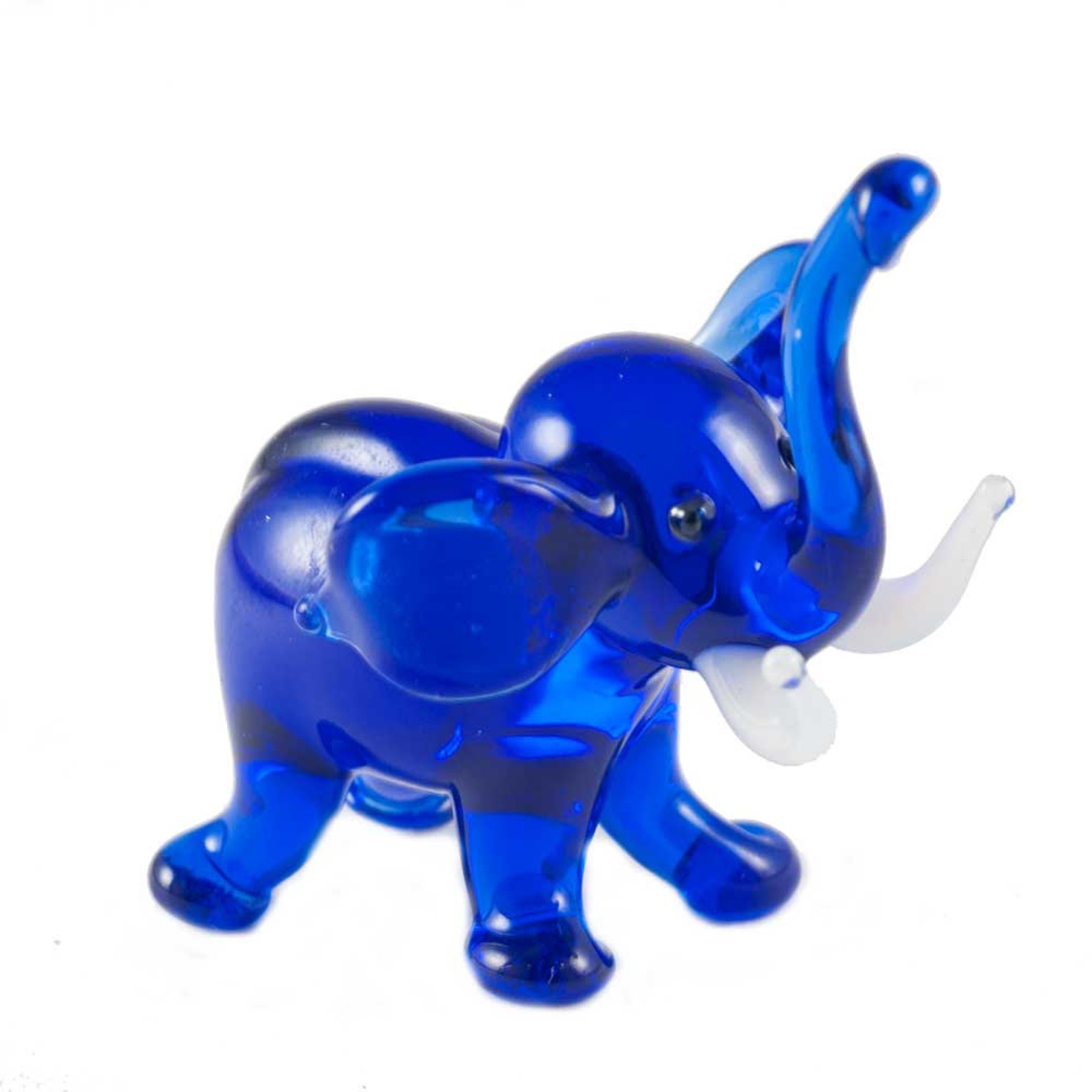 Glass Elephant Figurine / Blown Glass Elephant Figurine / Etsy