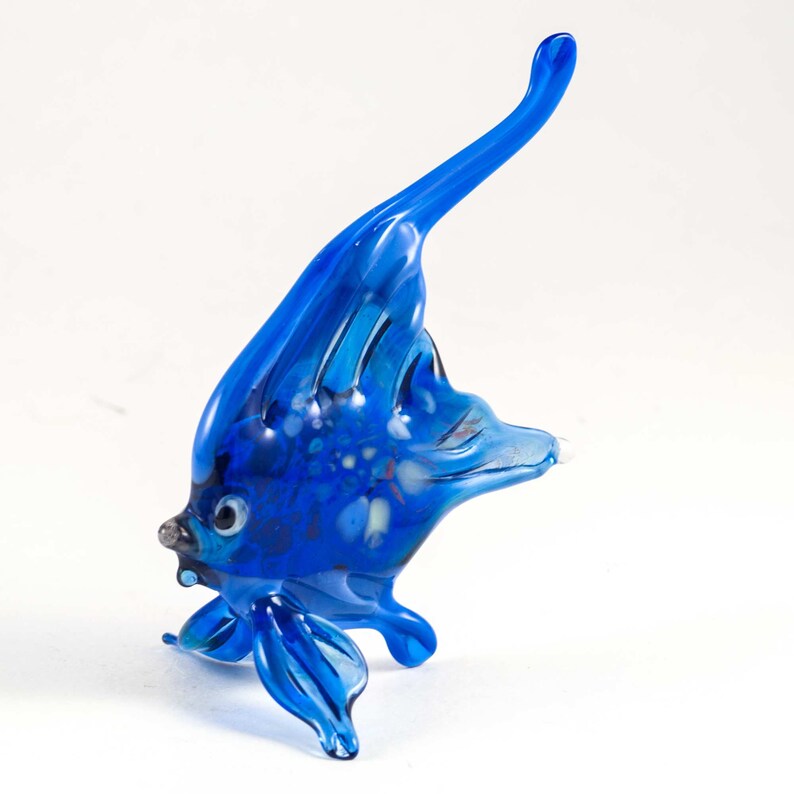 Glass Fish Figurine Blown Glass Fish Miniature Art Glass Etsy