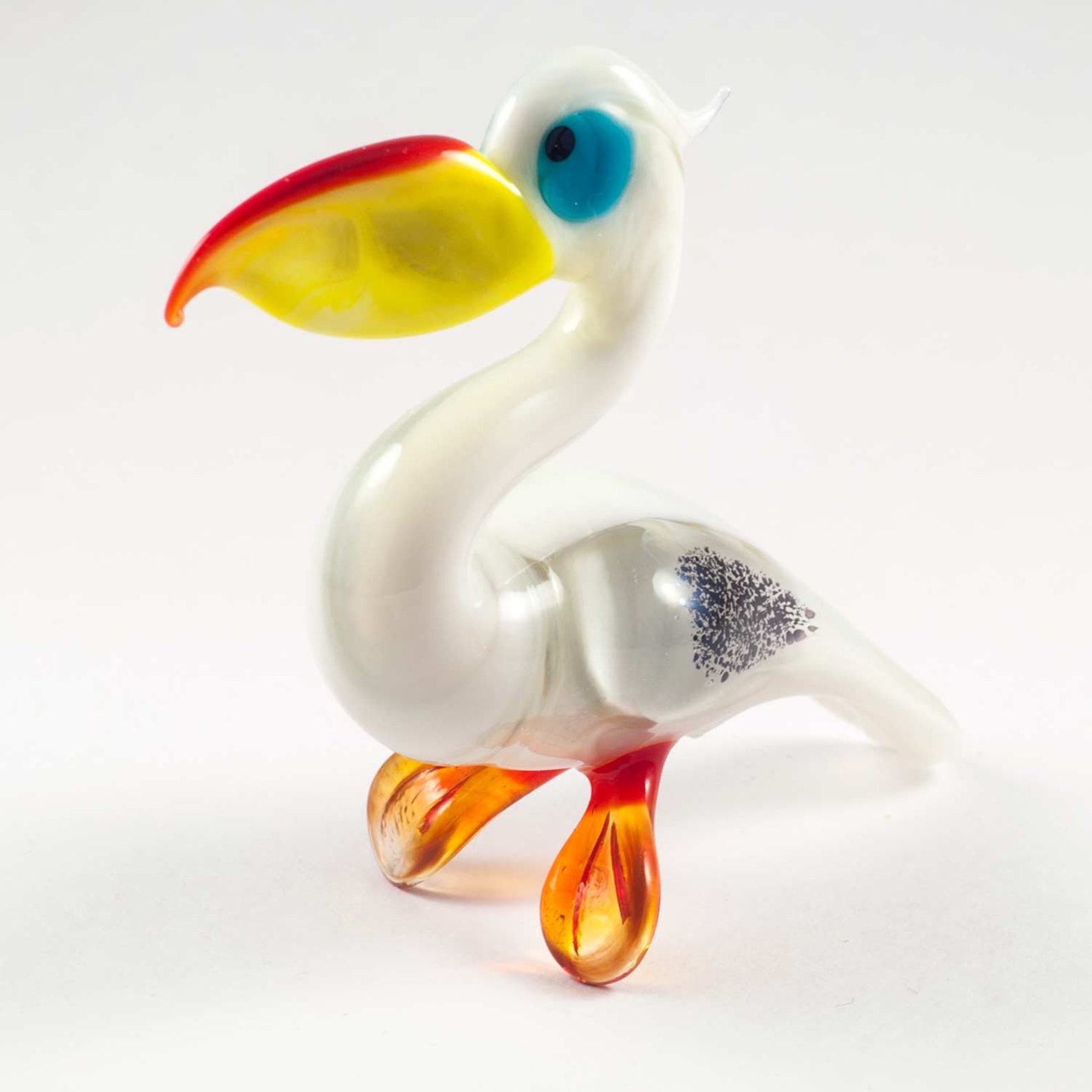Glass Pelican Figurine / Pelican Collection / Glass Birds / Etsy