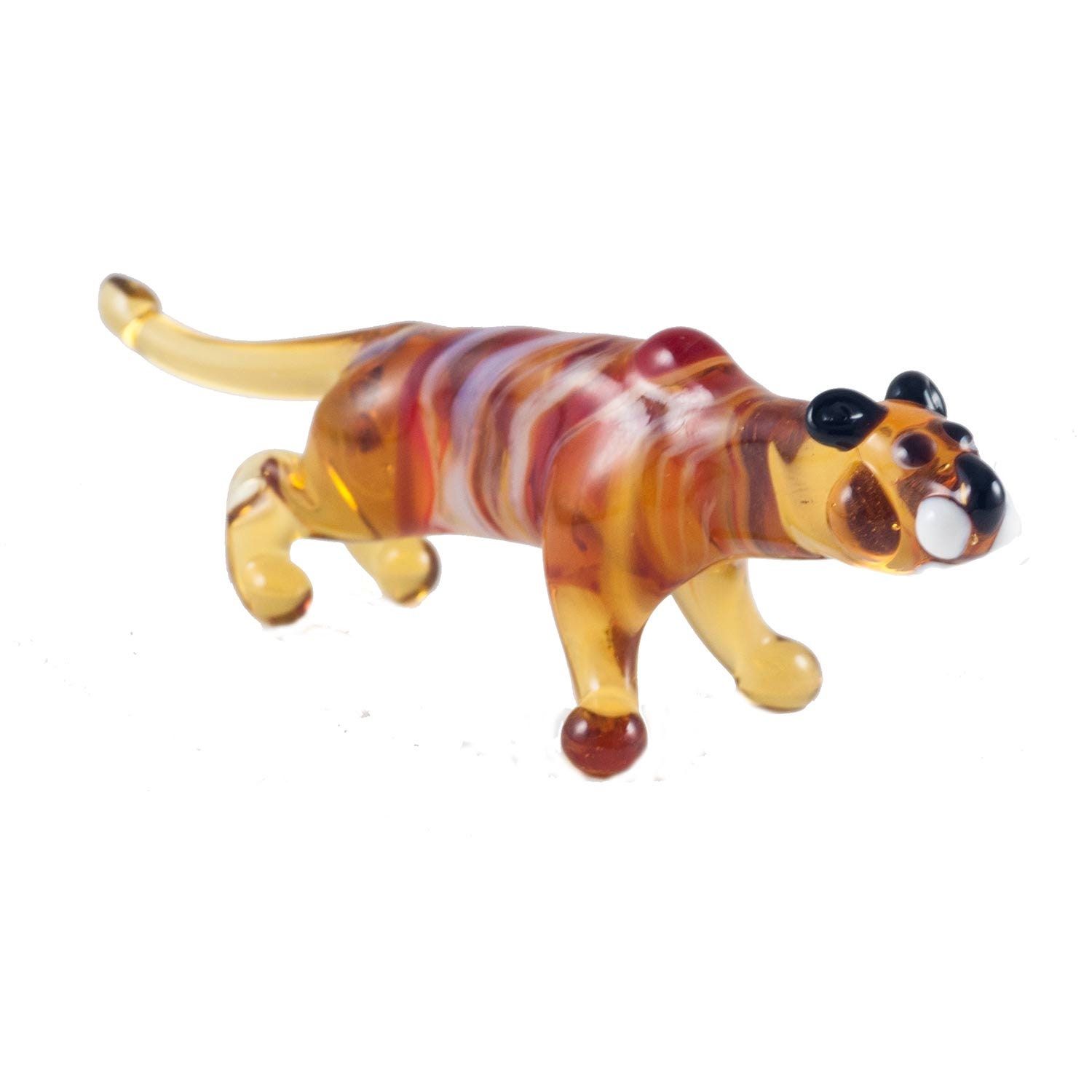 Glass Tiger Figurine / Blown Glass Tiger Figurine / Tiger Etsy