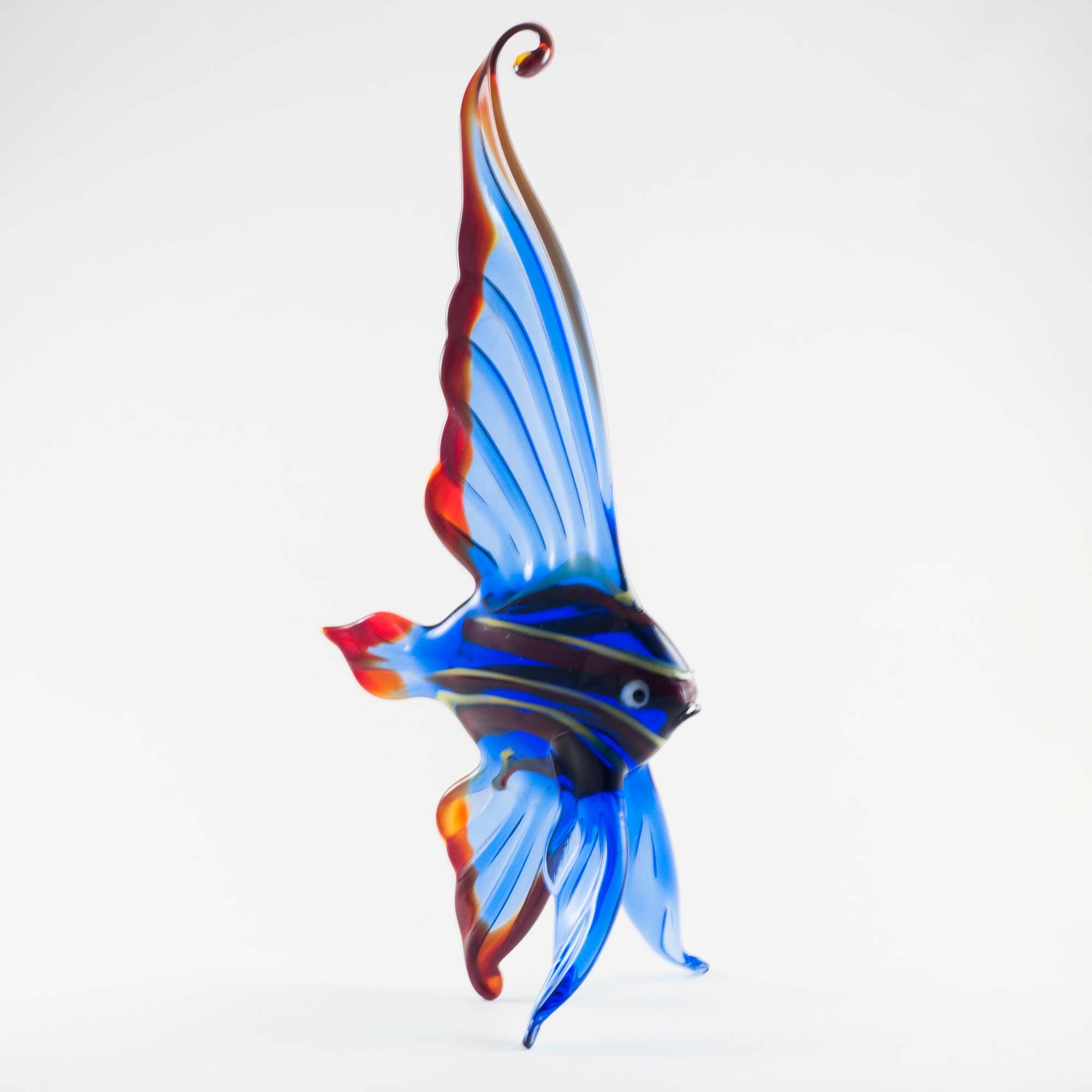 Glass Hanging Fish Sacalaria Figurine Blown Glass Fish Etsy