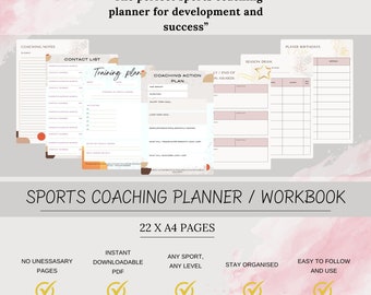 Planificador/cuaderno de entrenamiento deportivo: ¡Planifica, controla y alcanza tus objetivos fácilmente! ¡Maximiza el potencial de entrenamiento de tu equipo ahora!