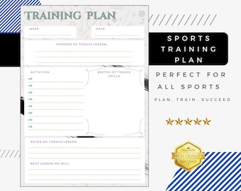 Esquema del plan de entrenamiento, plan de entrenamiento deportivo, plantilla de plan de entrenamiento perfecto para cualquier equipo deportivo o atleta.