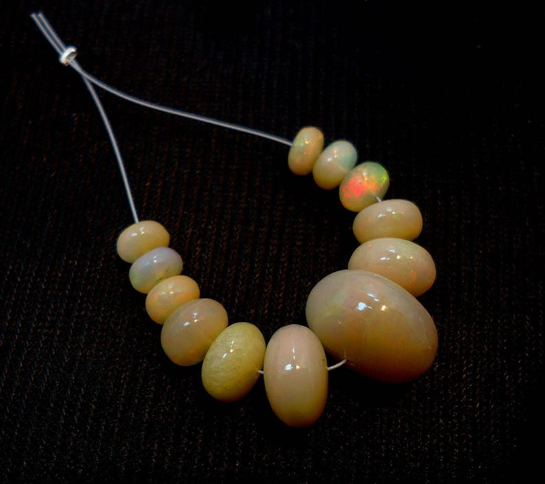 AA Quality Ethiopian Opal Welo Fire Plain Rondelle Beads 12 Pieces 20 carat Good Price A10