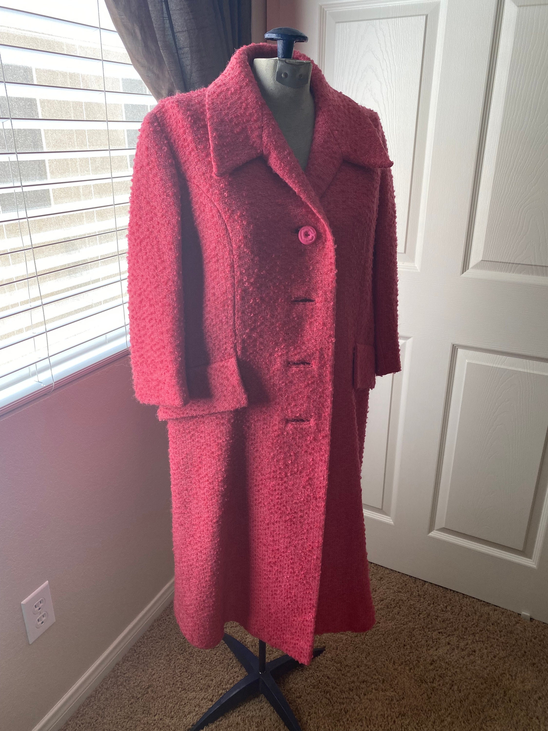 VINTAGE pink coat | Etsy