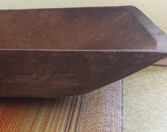 Antique Wooden Trough,wooden bowl,Wooden rectangular tray,Rustic wooden dough bowl, Rustic decor,Primitives decor,Country decor,Antique bowl