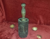 Wooden pestle and mortar, herb grinder, spices mixing , primitive mortar pestle, vintage pestle, spice mortar and pestle, primitive