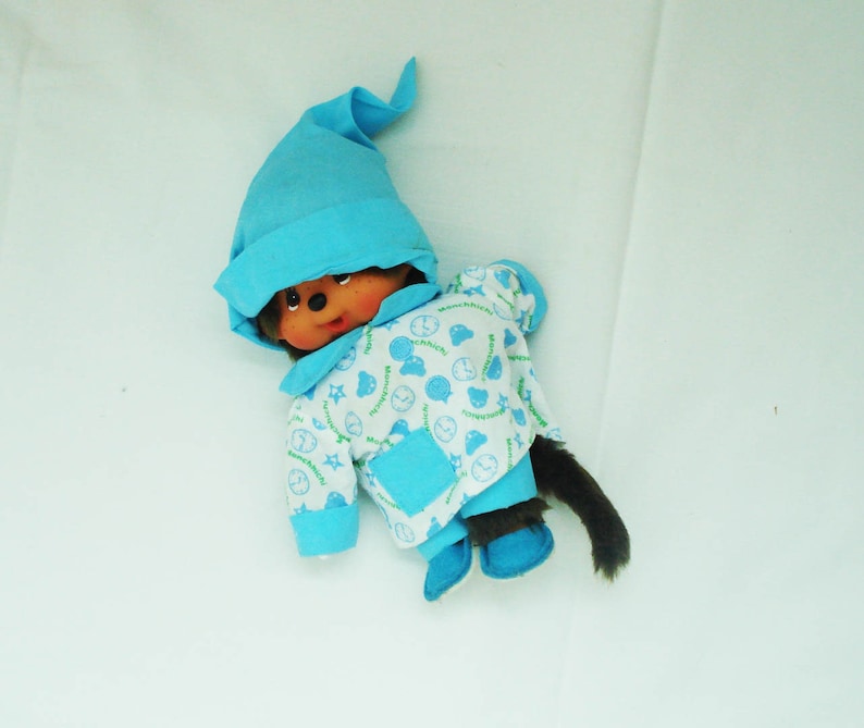 Vintage monchichi,1974,little monkey monchichi,stuffed toy,brown collectible monkey,soft plush toy,super stuffed monkey,monkey monchichi