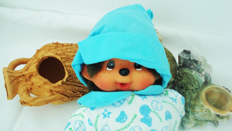 Vintage monchichi,1974,little monkey monchichi,stuffed toy,brown collectible monkey,soft plush toy,super stuffed monkey,monkey monchichi