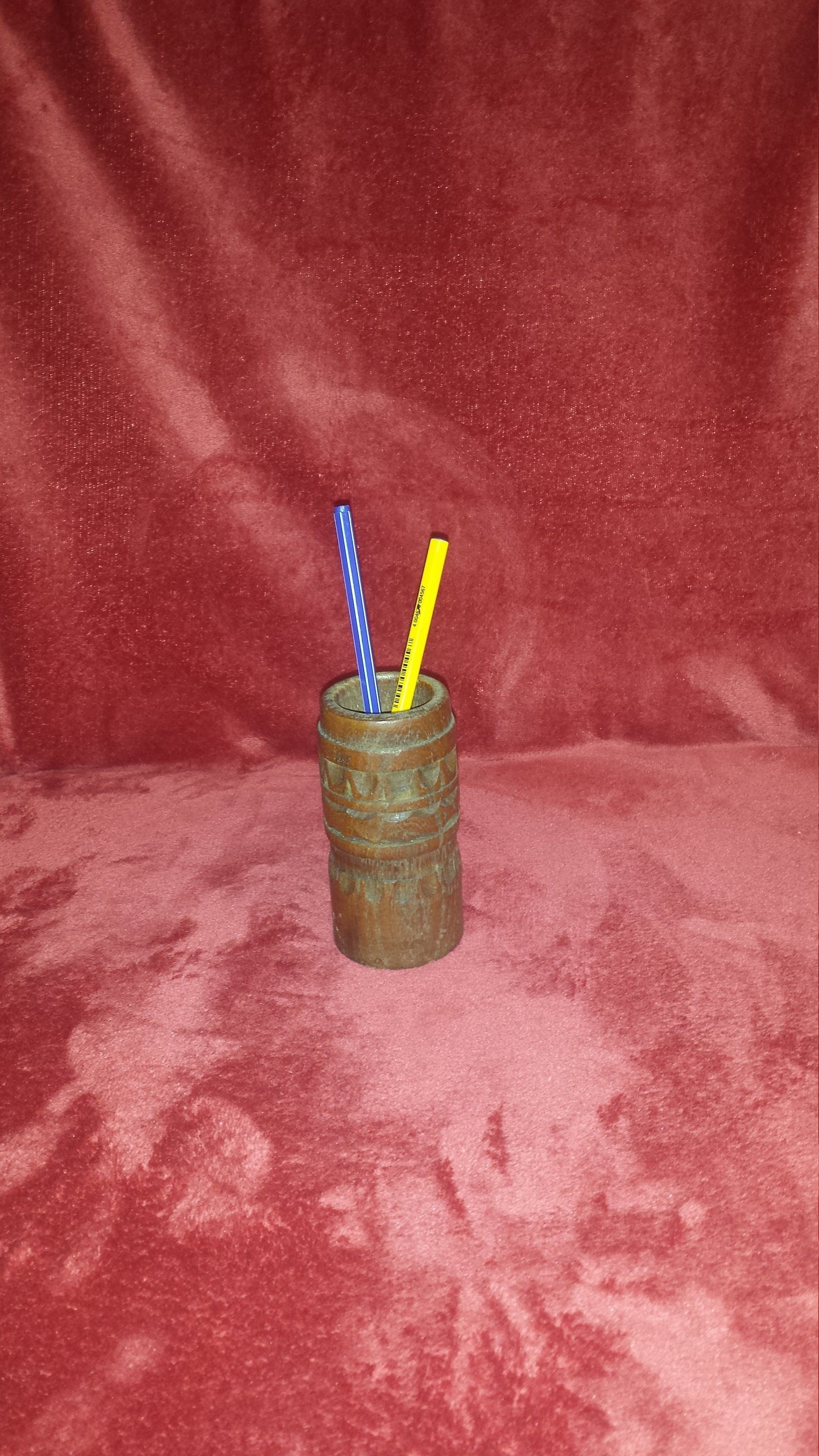 Vintage pencil holder wooden pencil holder vintage wooden Etsy