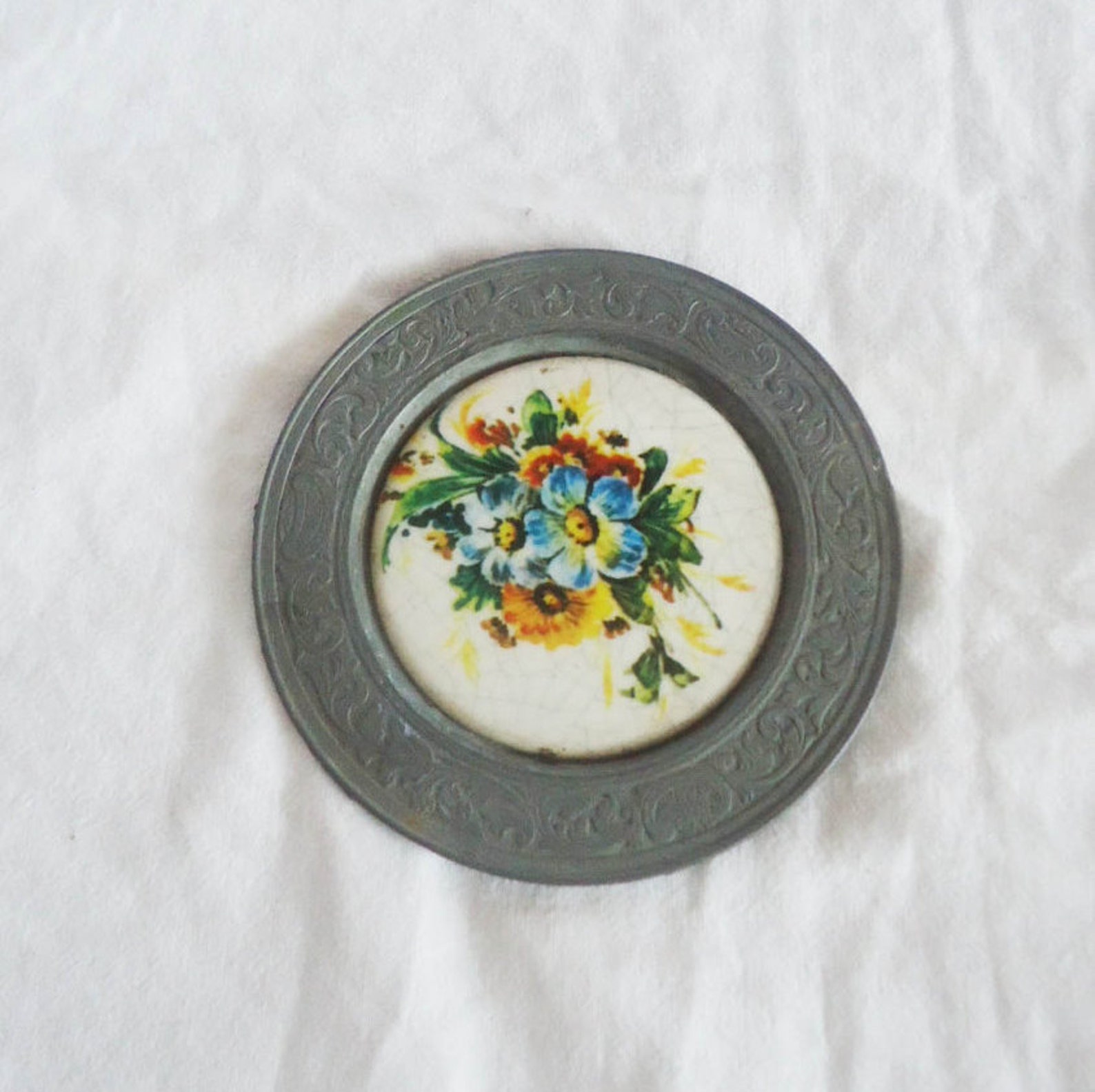 Antique Pewter Plate DishOld German pewter plate Decorative Etsy