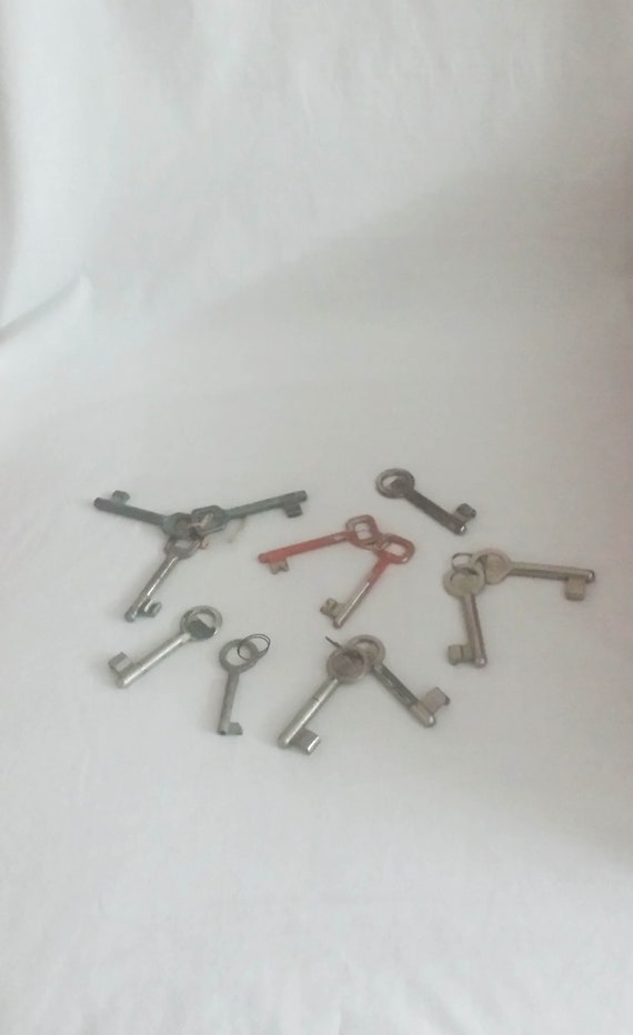 Set Of 12 Vintage Keys Old Skeleton Keys 12 Iron And Brass Etsy