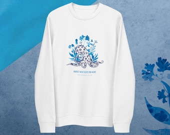 Unisex eco sweatshirt - Blue Ringed Octopus - Protect What Keeps You Alive