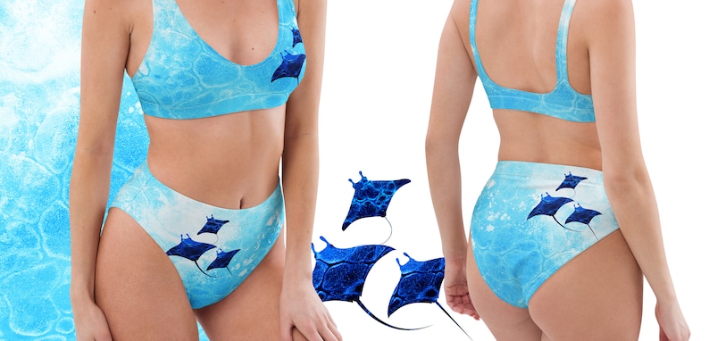 Bikini Ocean x Art Fusion Collection Recycled high-waisted image 7
